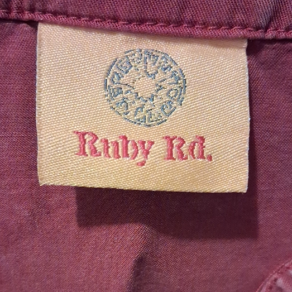 Ruby Rd. Rust Artisan Embroidered Button-Up Blous… - image 2